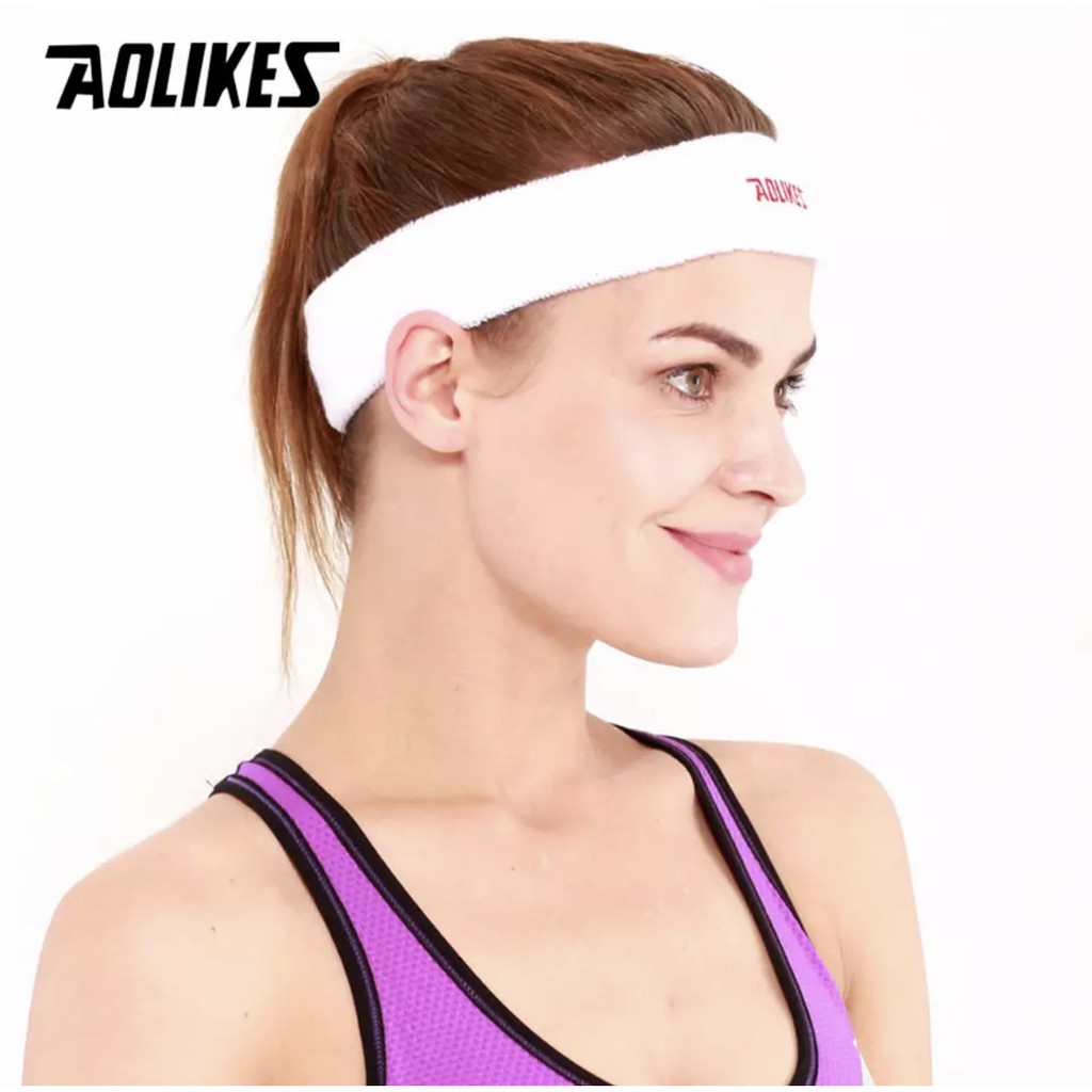 AOLIKES 2108 Cotton Headband Sport Yoga / Gym - Headband Bandana Handuk Ikat Kepala Olahraga