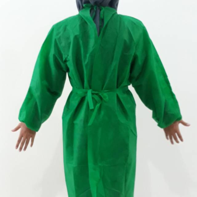Ready Gown Isolation Disposable/ APD Gown/ Surgical Gown/ Hazmat - warna 35 gsm