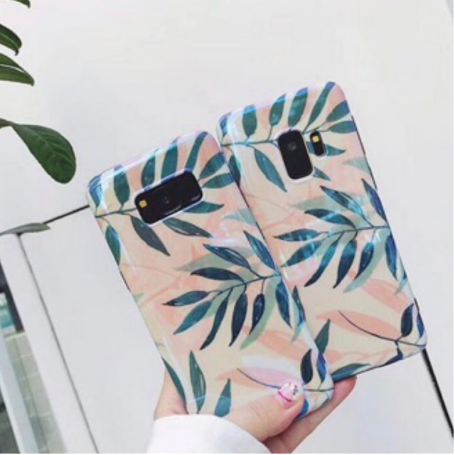 Blueray Leaves Case Samsung S7edge S8 S8+ S9 S9+ Note8 Note 9 S10 S10+ S10e Note 10 Note 10 plus