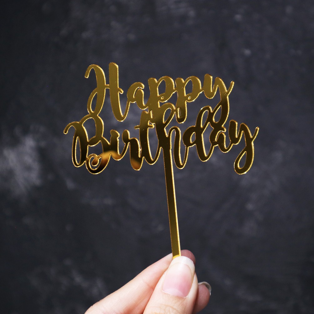 Cup Cake Topper Mini Birthday Caketopper Kue Hiasan Ulang Tahun Dekorasi Tancapan Kue Akrilik
