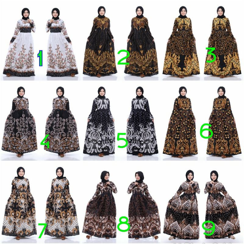 BAJU GAMIS BATIK WANITA - BAJU BATIK GAMIS ALLSIZE JUMBO model terbaru mix embos