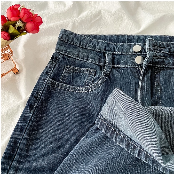 Highwaist Celana Jeans Wanita Terbaru / Kasual Jeans Wanita Kekinian /Straight Loose Celana Jeans Panjang Wanita