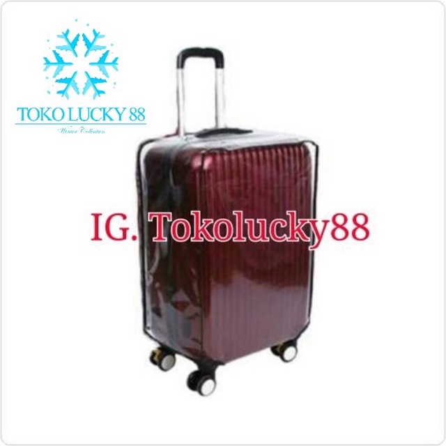 IMPORT Luggage cover Sarung Pelindung koper plastik Tebal Anti Lecet dan anti air