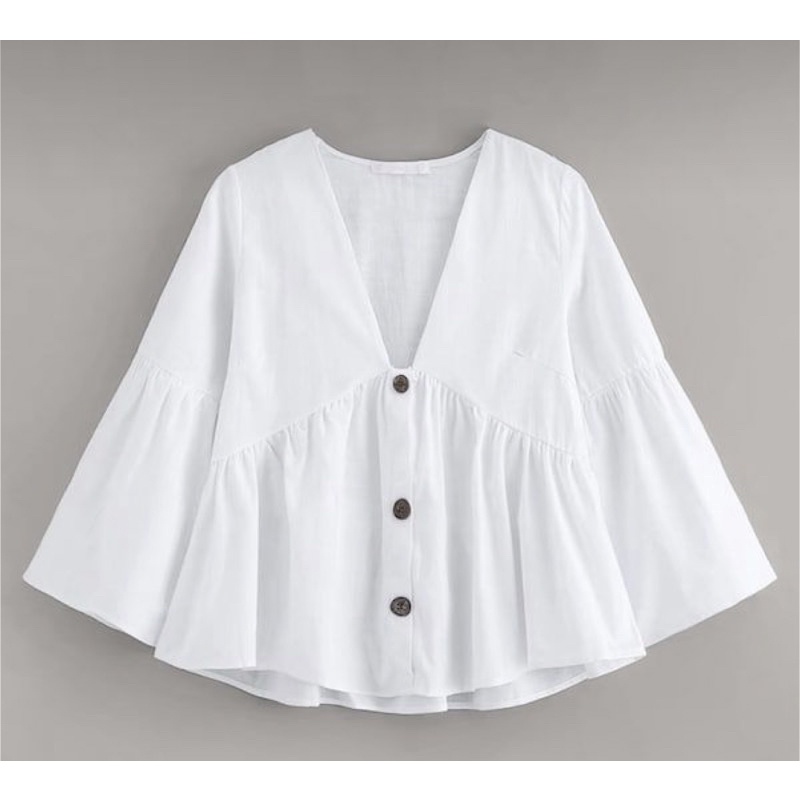 BLOUSE CROP - BLOUSE KOREA - EVODIA BLOUSE