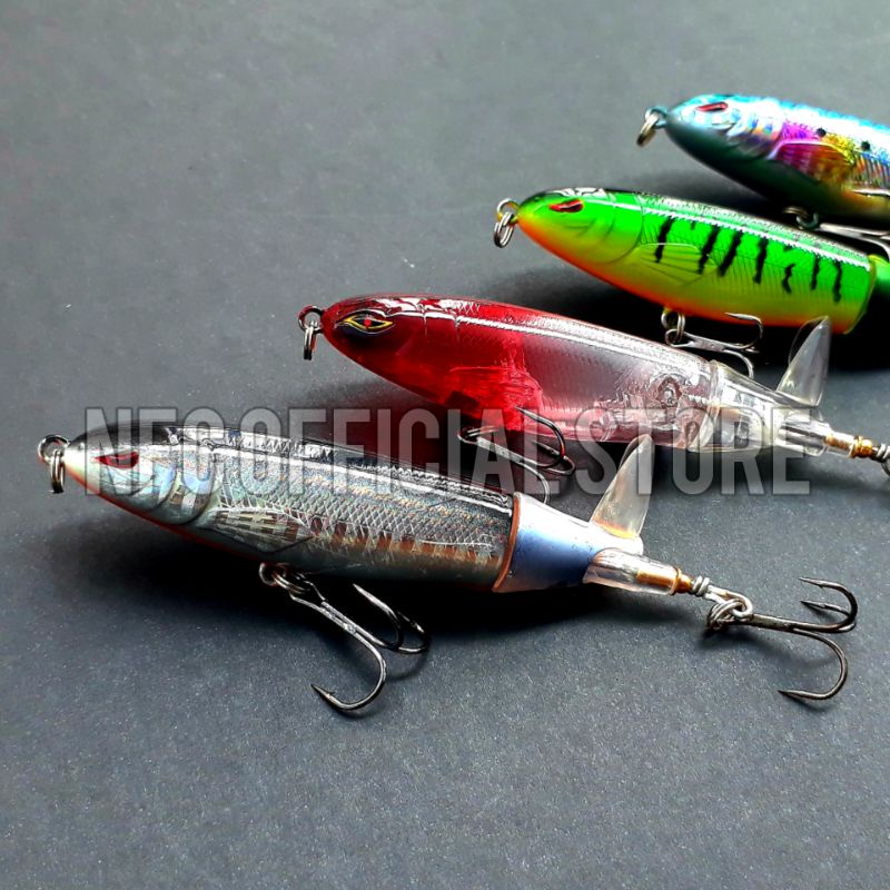 Umpan casting Whopper Plopper Popper 10cm 13gram dengan baling-baling berputar