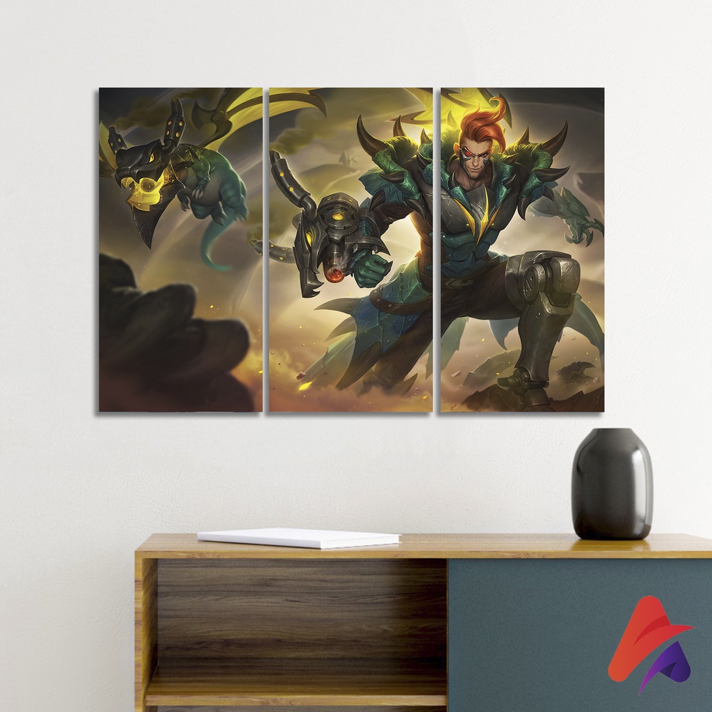 HIASAN DINDING SATU SET MOBILE LEGEND WALL DECOR PAJANGAN DINDING POSTER KAYU RUANGAN