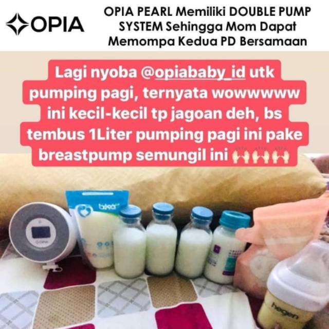 OPIA PEARL DOUBLE ELECTRIC BREAST PUMP - POMPA ASI ELEKTRIK OPIA PEARL