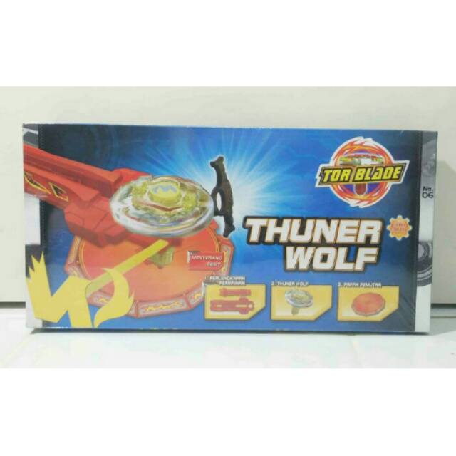 PAKET LENGKAP TOR BLADE GASING PETARUNG THUNER WOLF