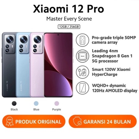 XIAOMI 12 Pro (12GB+256GB) Snapdragon® 8 Gen 1 5G 50MP Triple Kamera