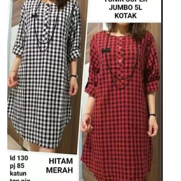Top Produk.. tunik kotak wanita jumbo terbar/tunik kotak wanita jumbo termurah