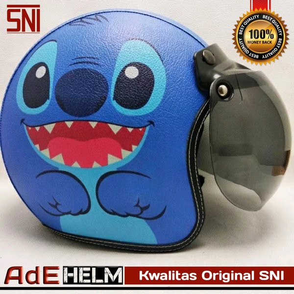 Turun Harga   Helm bogo retro kombinasi kulit cat Helm Motor SNI Helm Kodok Half Face Full Face