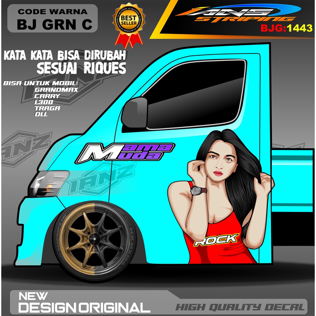 STIKER DECAL PINTU PICK UP / DECAL PINTU GRANMAX / STIKER MOBIL PICK UP