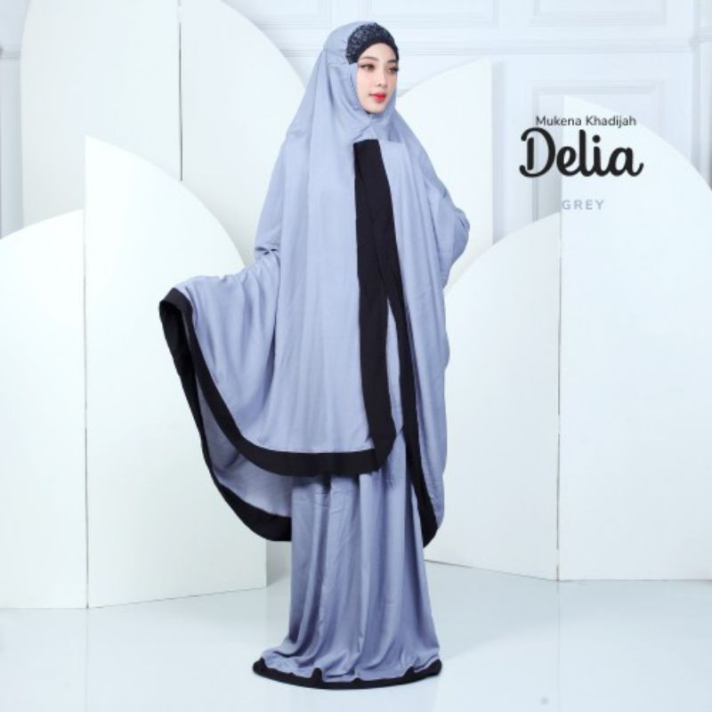Mukena Rayon Khadijah Delia KhadijahLabel (Grey)
