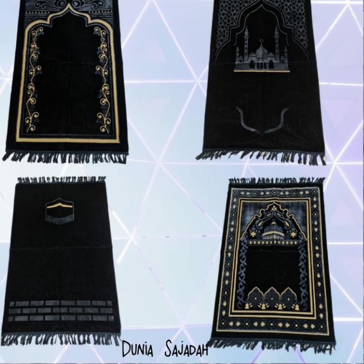 ❆ Sajadah Turkey Tebal Hitam / Sajadah Turki Hitam / Sajadah Besar Hitam ☆