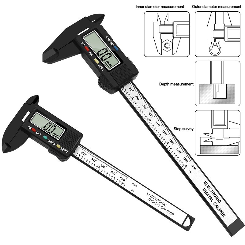 【COD+Dalam stok+Pengiriman Cepat】Digital Caliper Meter Jangka No Digital 0-150MM Jangka Caliper Sorong Sigmat Digital LCD Screen/Jangka Sorong Sketmat Digital Vernier Caliper Murah Carbon Digital Vernier Kaliper