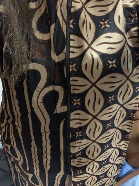 Tunik Batik Zipper Seling Genes Parang Kawung Seragam Kantor Jumbo Premium Murah