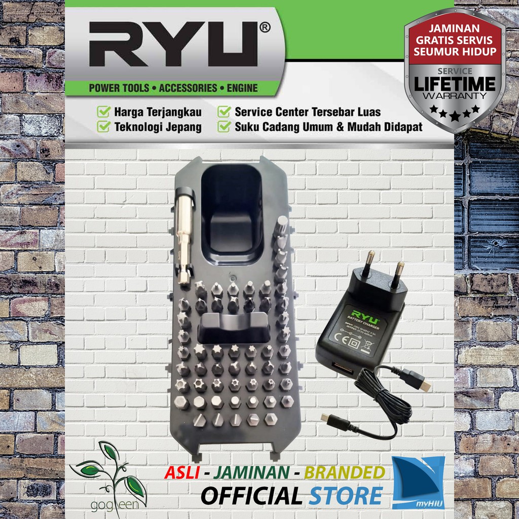 Mesin Bor Baterai 4,8 Volt + Accessories - Cordless With USB Charger RYU