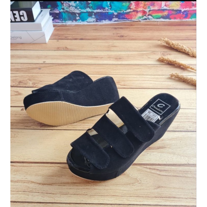 ABBUSHOES Dh 119 wedges sandal prepet 3 7cm