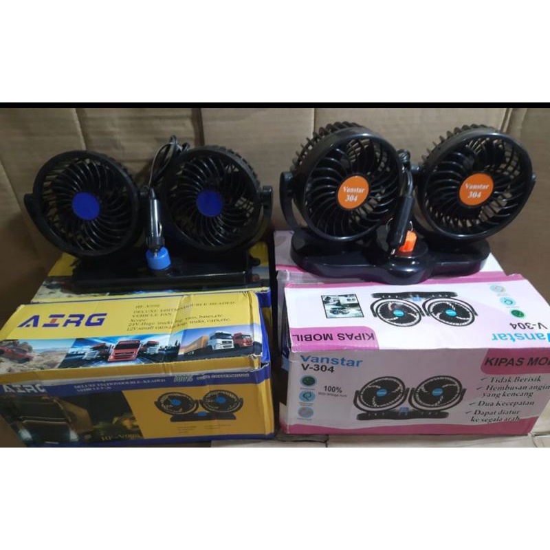 Kipas angin mobil 12volt (mobil kecil) & 24volt (mobil besar/truk) double fan