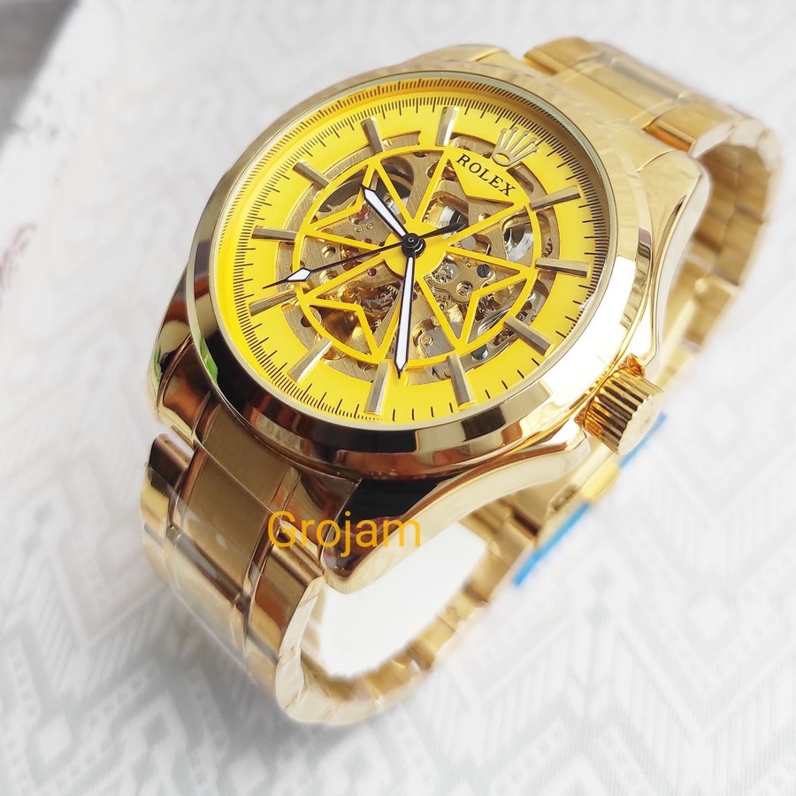 Jam Tangan Rolex Automatic Rantai Gold Jam Tangan Automatic