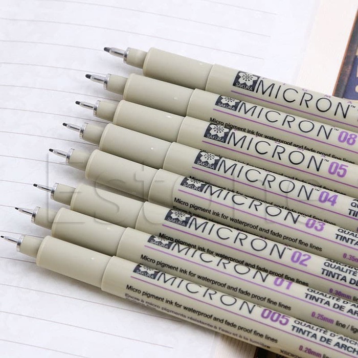 SAKURA PIGMA Micron Gel Pen (01,02,03,04,05,06,08,10)