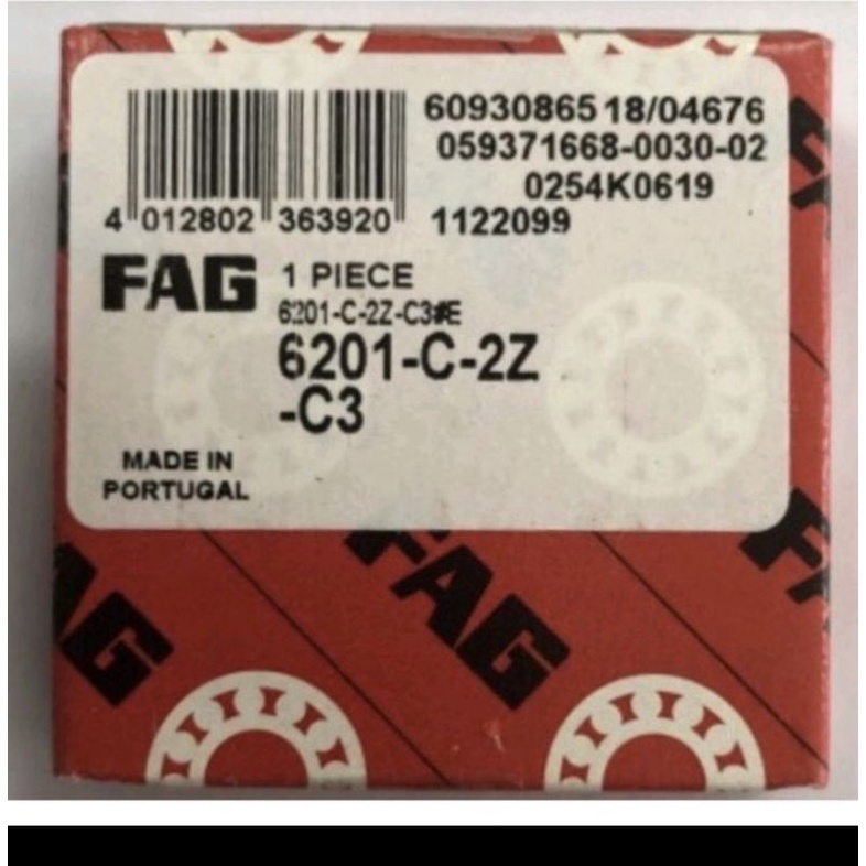 bearing 6201 zz C3 fag