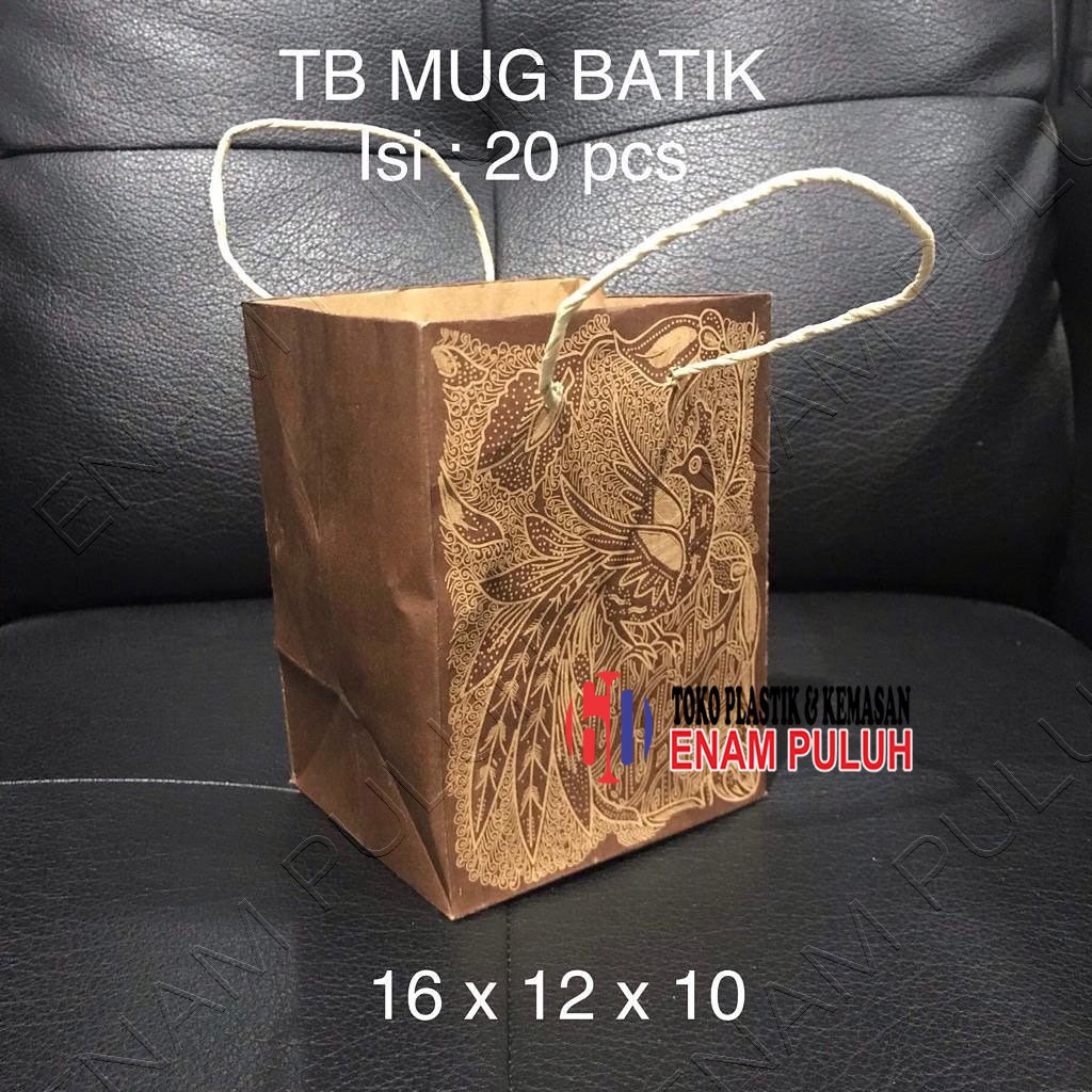 Tas kertas batik mug gelas isi 20 paper bag | Shopee Indonesia