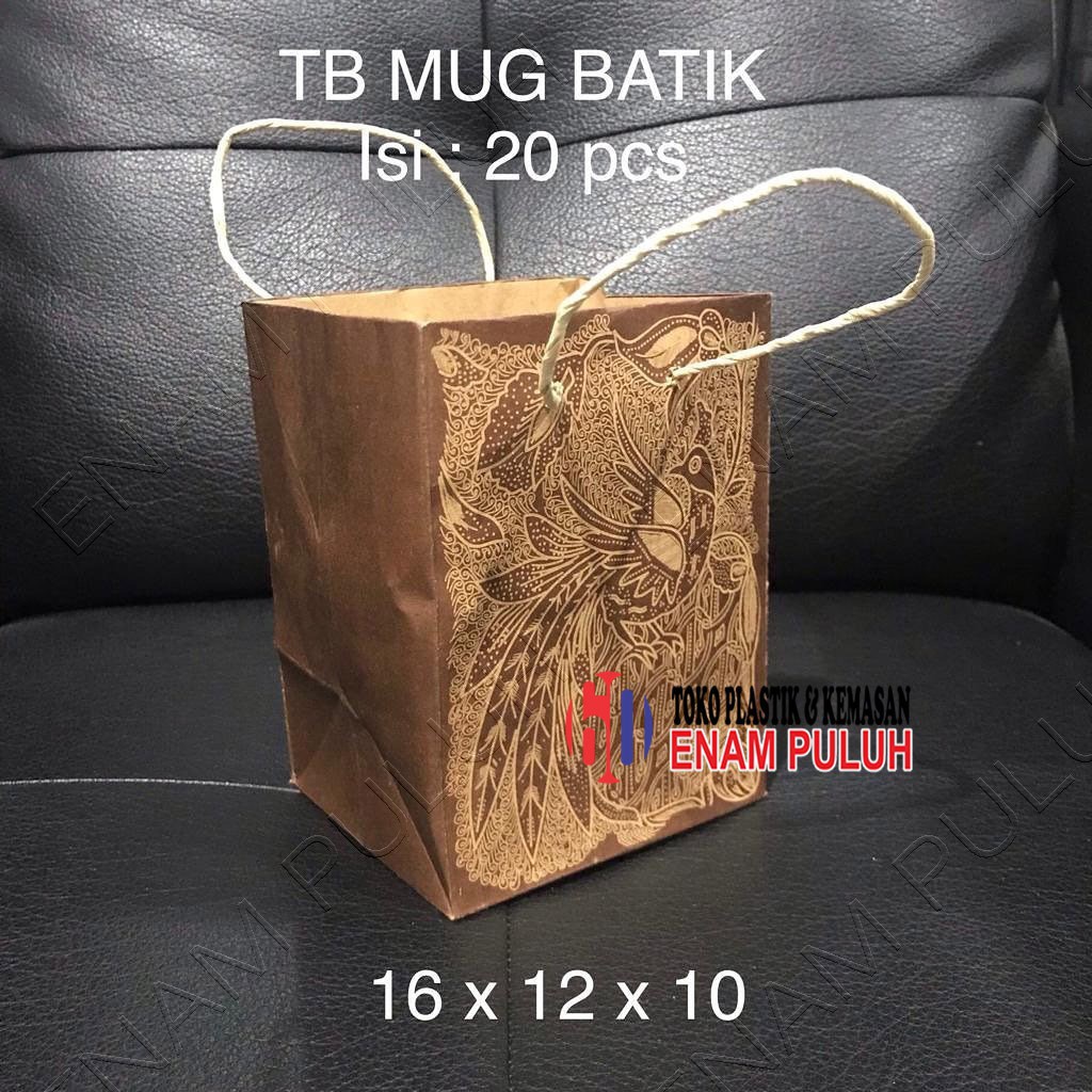 

Tas kertas batik mug gelas isi 20 paper bag