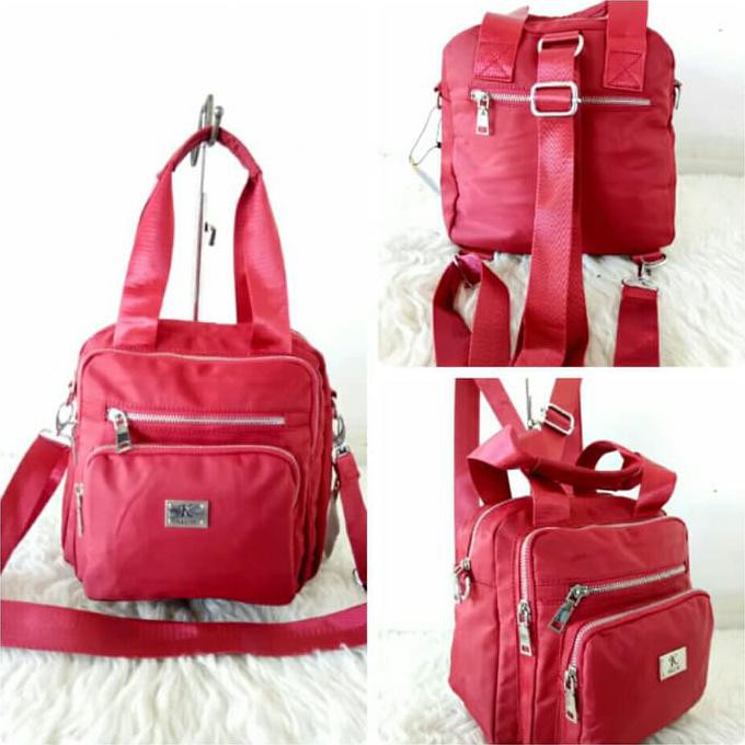 KLUM 3Fungsi Tas Jinjing/Tas Selempang/Tas Ransel Wanita Import SUPER