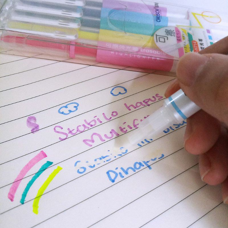 

Set Stabilo Hapus warna-warni / Spidol Highliter isi 5 warna / Highlighter Bisa Dihapus isi 6 warna