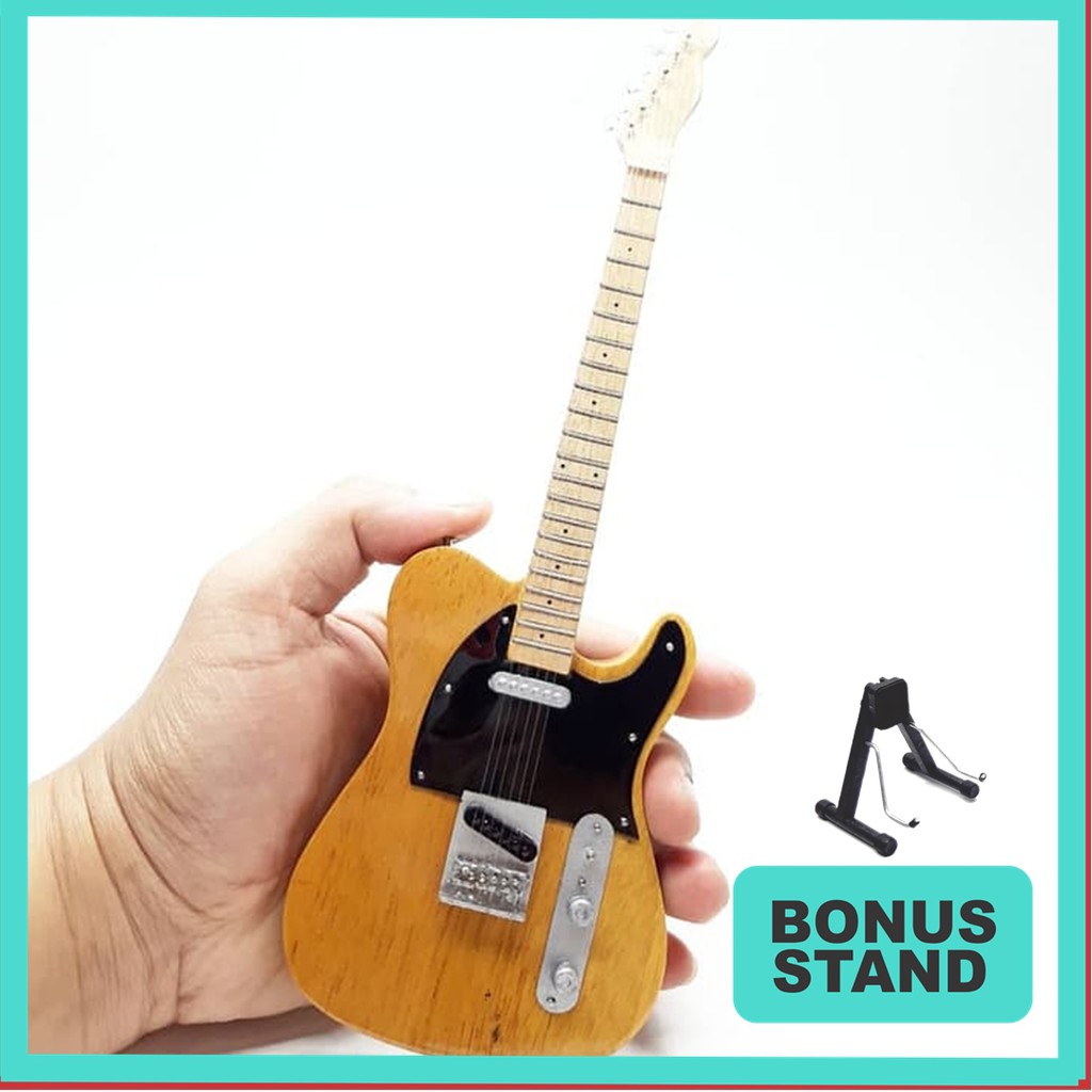 miniatur gitar fender telecaster natural Miniatur gitar fender Miniatur gitar listrik Miniatur gitar