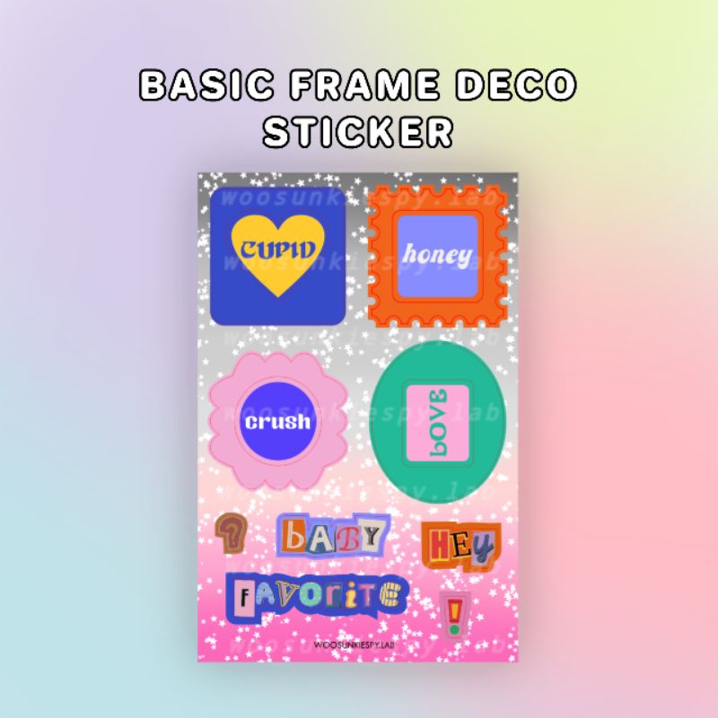 

[woosunkiespy.lab] basic frame deco sticker| sticker bingkai dekorasi