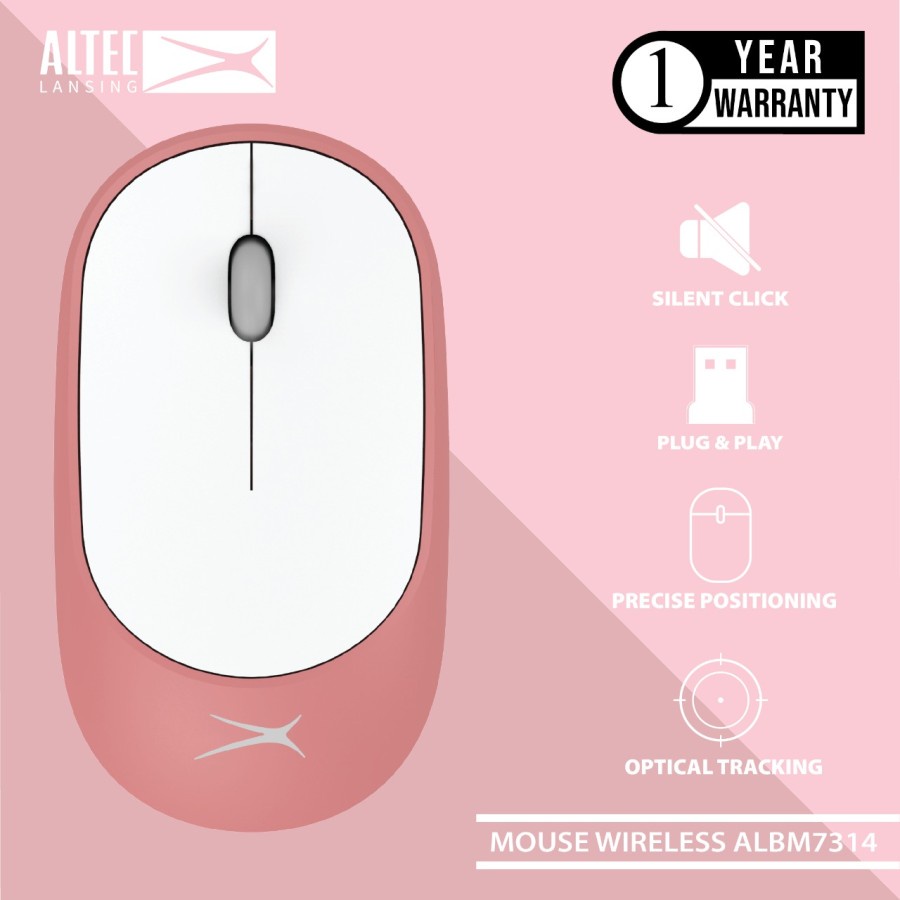 Mouse Wireless Altec Lansing ALBM-7314 Silent Peach | Altec ALBM7314