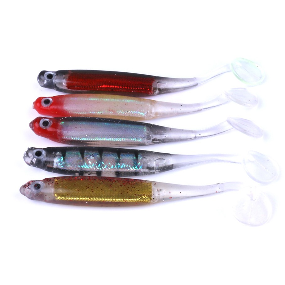 HENGJIA 10pcs 10cm Softfish Umpan Pancing Swimbait Fishing Lure Ikan Kail Wobbler Crankbait Tackle