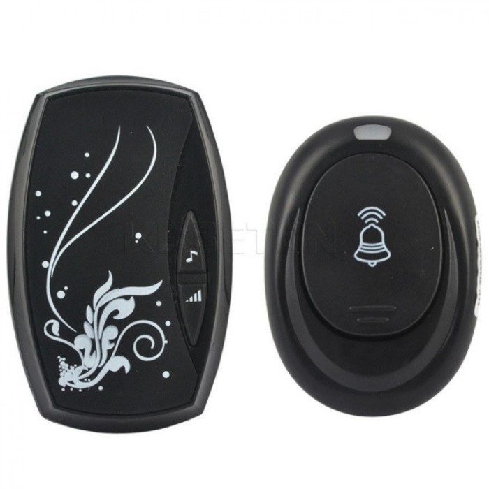 Pintu Bel rumah Alarm Pintu Wireless Waterproof EU Plug Plus Indikator