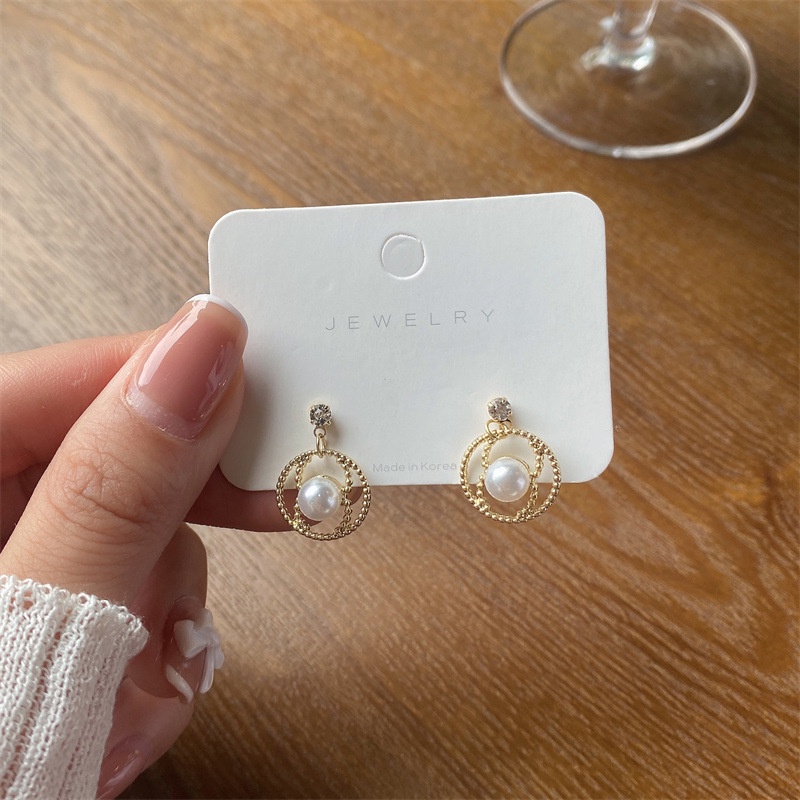 Anting Mutiara Bahan S925 Silver Needle Untuk Wanita