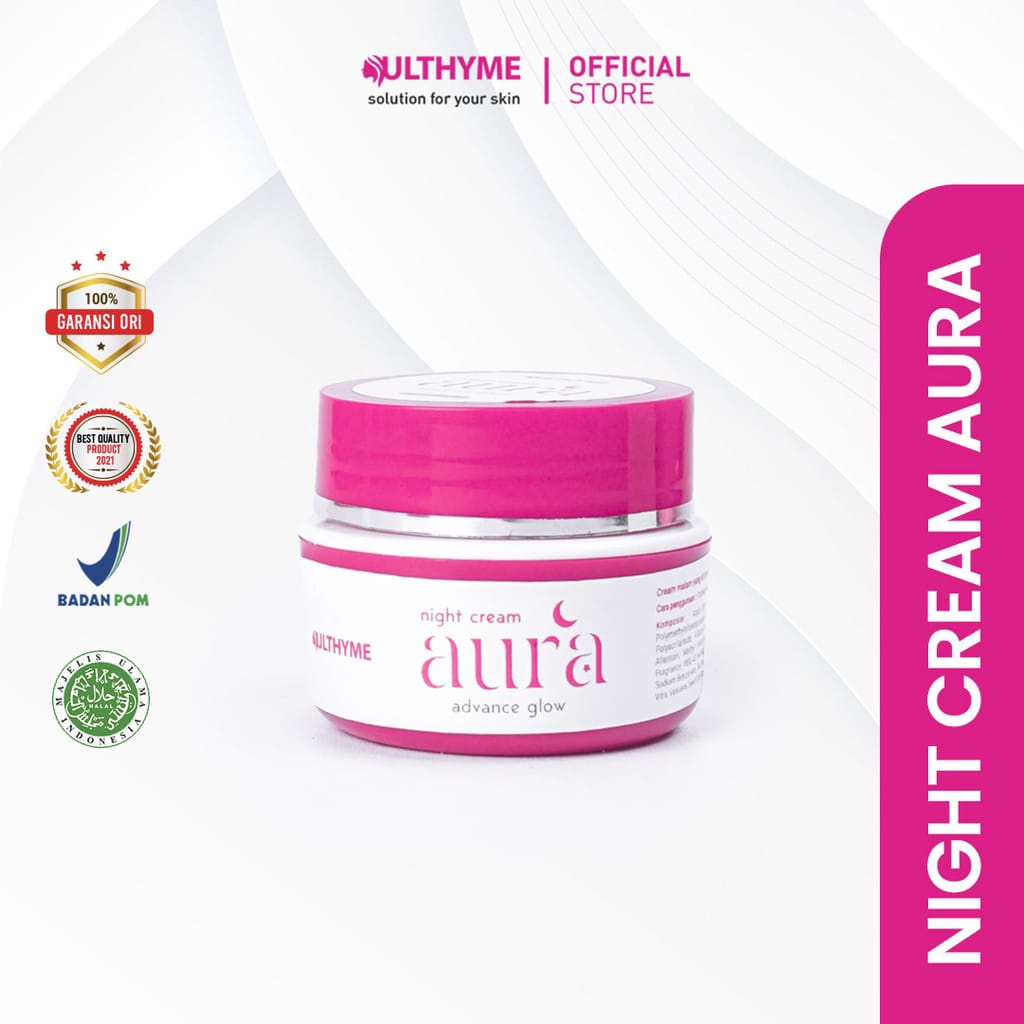 Ulthyme skincare Whitening Cream Aura Krim Malam Glowing