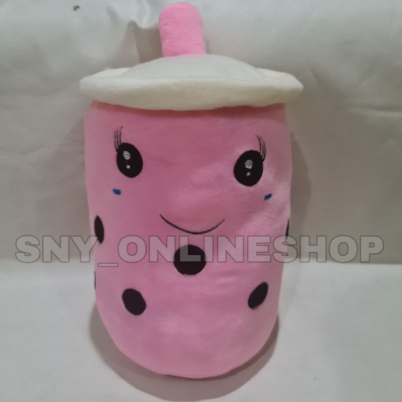 Boneka Boba / Minuman Boba / Bantal Boba Pink 42cm XL