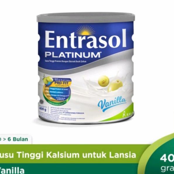 

[COD] Entrasol Platinum Vanilla Tin 400gr / Susu Lansia Entrasol Senior [COD]