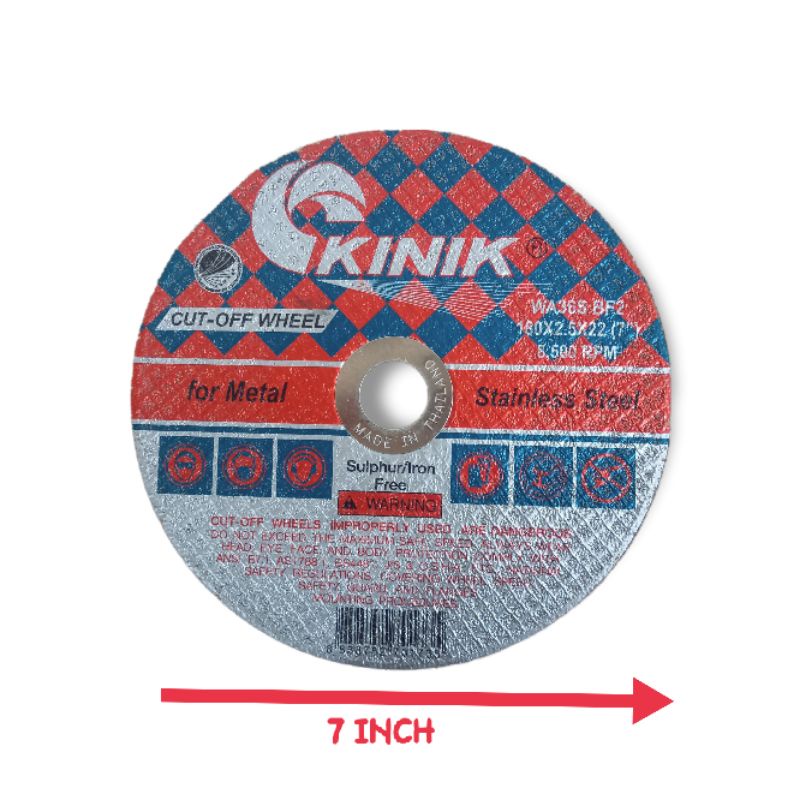 KINIK TAIWAN / THAILAND MATA BATU GERINDA GURINDA POTONG PEMOTONG BESI STAINLESS 7 INCH