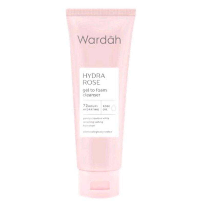 Wardah HYDRA ROSE gel to foam cleanser facial wash