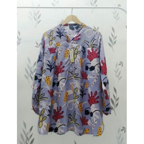 Atasan Wanita JUMBO - Atasan Rayon Motif - Blus Basic Jumbo - Fathin Basic