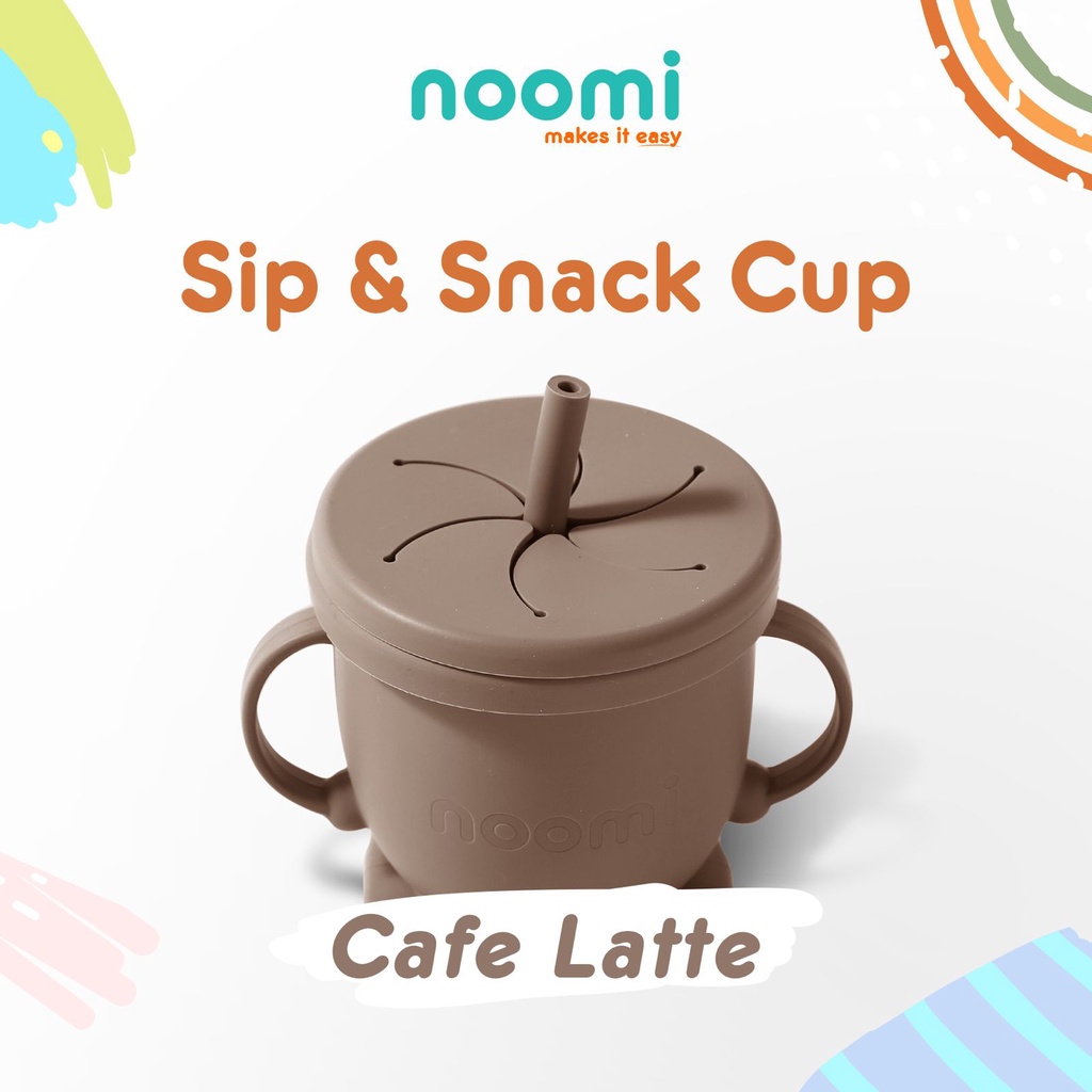 Noomi Silicone Sip And Snack Cup - Botol Minum Silicone Anak