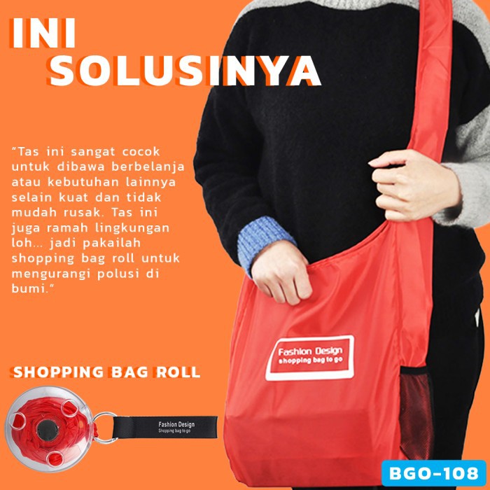 SHOPPING BAG ROLL Tas Belanja Roll Roll Up