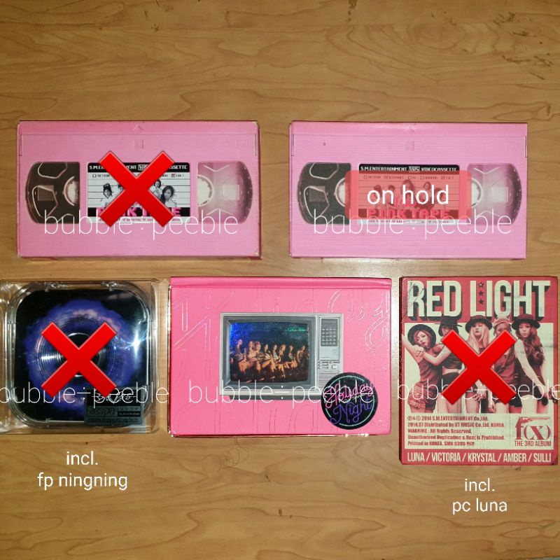 Album SNSD, F(X), AESPA (holiday night, savage, pink tape, red light)