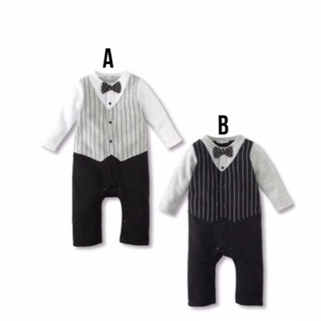 Jumper anak bayi | Gentleman Dasi Hitam Polka