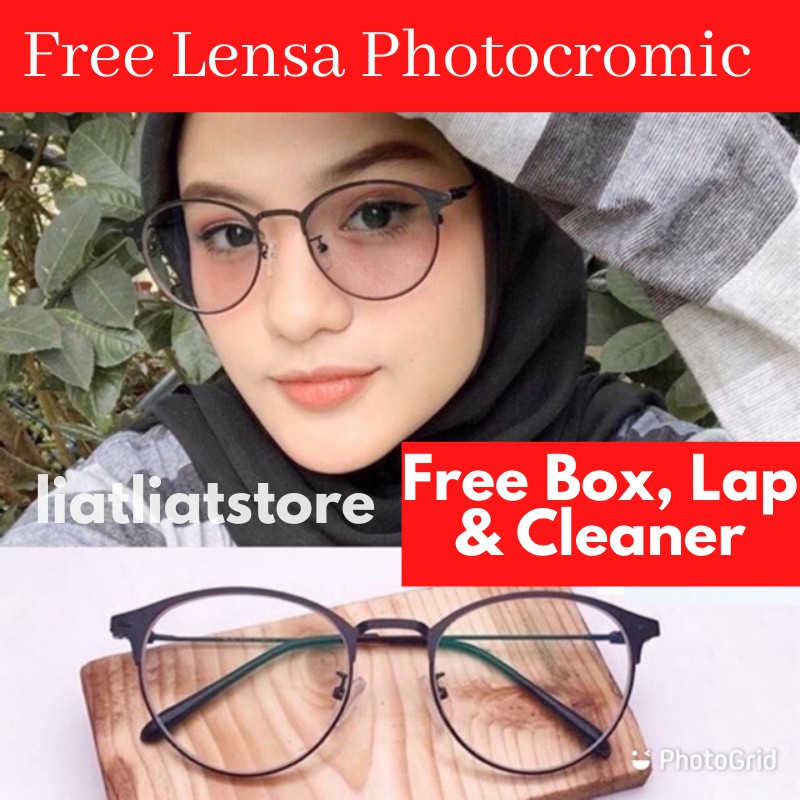 Promo Termurah- kacamata Fashion wanita Photocromic  1920 sudah termasuk lensa photocromic