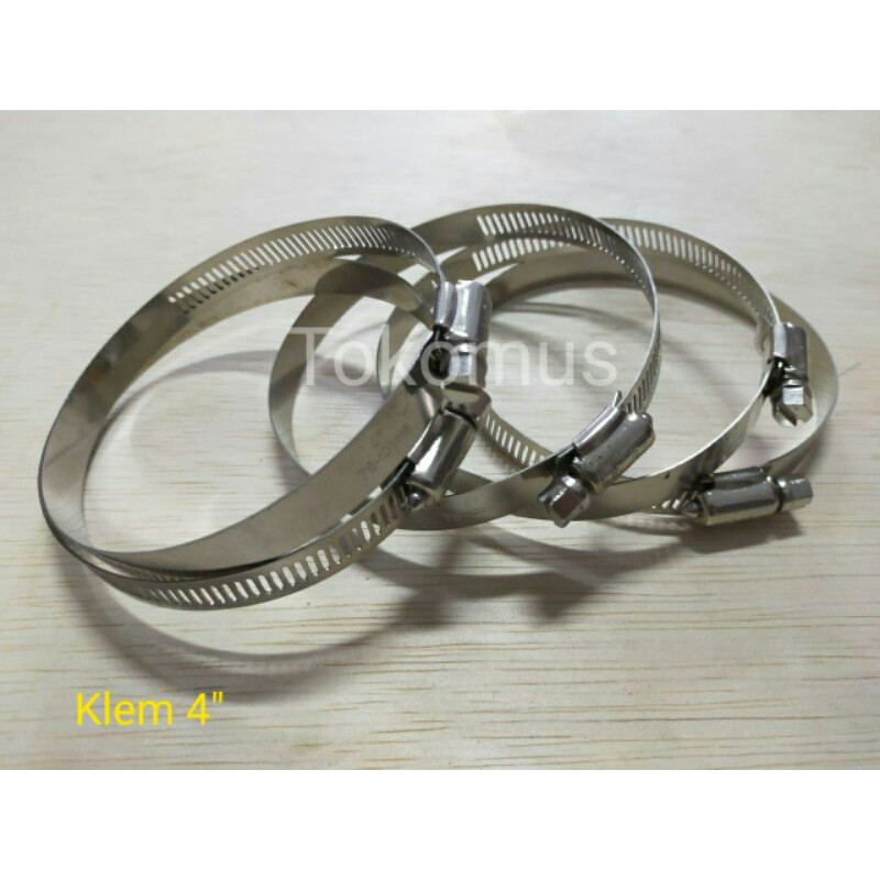 Klem Selang Stainless Steel/ Hose Clamp 4 Inch