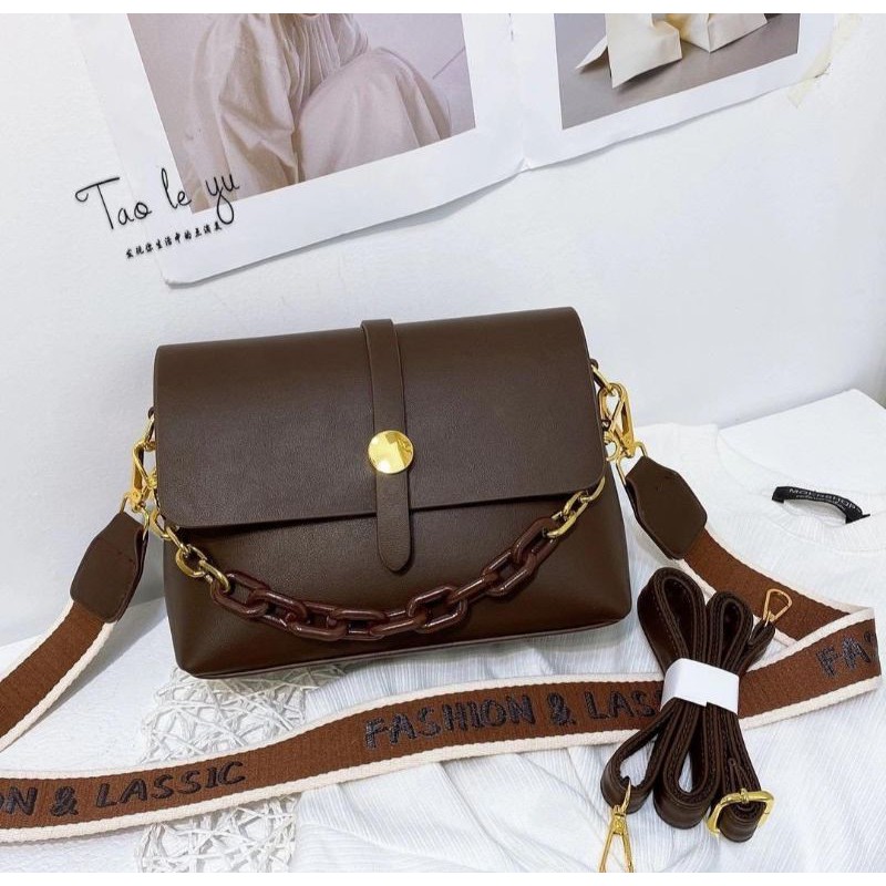 TAS WANITA TAS FASHION ANAK PEJABAT MERK IKAN ( TAO LE YU )