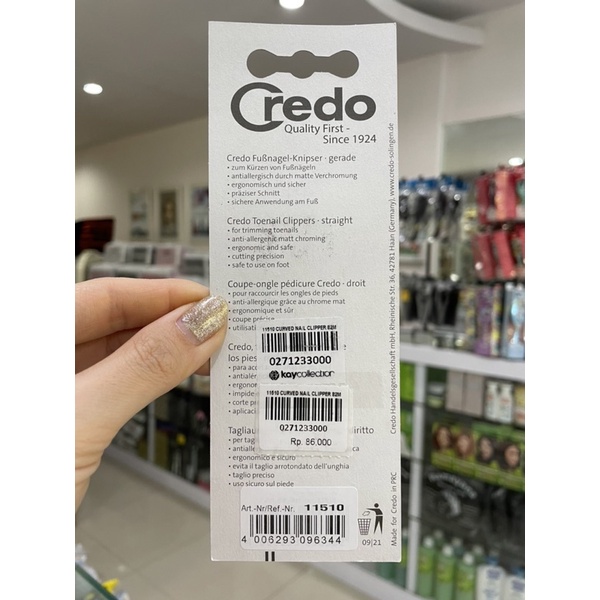 Credo 11510 Curved Nail Clipper 82mm Chrome Gunting Kuku